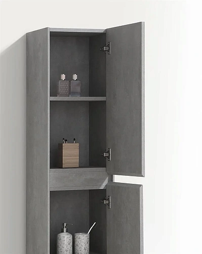 Шкаф-пенал Vincea Chiara/Luka VSC-1CL150CT 1500x350x300, Cement Шкаф-пенал Vincea Chiara/Luka VSC-1CL150CT 1500x350x300, Cement