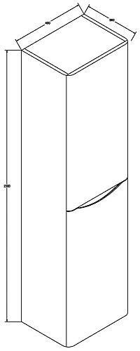 Шкаф-пенал Vincea Roberta VSC-1R150RW-L 1500x400x300, R.Wood, левый Шкаф-пенал Vincea Roberta VSC-1R150RW-L 1500x400x300, R.Wood, левый