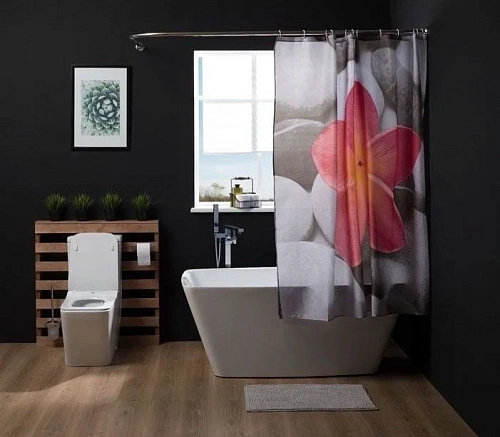 Штора для ванны Aquanet SC3003A 180см, цветок Штора для ванны Aquanet SC3003A 180см, цветок