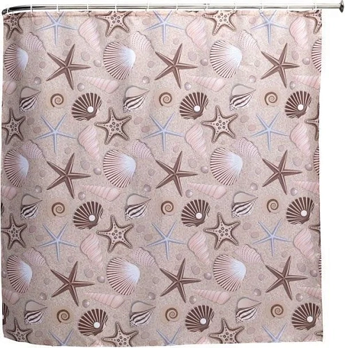 Штора для ванны Aquanet SC7004B 180см, морские звезды Штора для ванны Aquanet SC7004B 180см, морские звезды