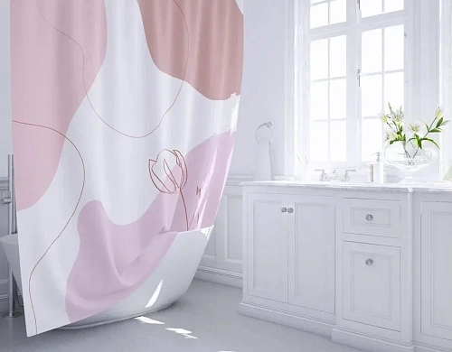 Штора для ванны Fixsen Cream, FX-2514 Штора для ванны Fixsen Cream, FX-2514