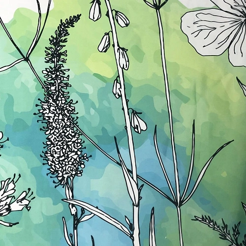 Штора для ванны WasserKRAFT Dill SC-39101 черный/зеленый Штора для ванны WasserKRAFT Dill SC-39101 черный/зеленый