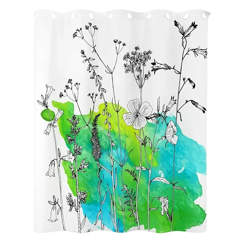 Штора для ванны WasserKRAFT Dill SC-39103 мультицвет Штора для ванны WasserKRAFT Dill SC-39103 мультицвет