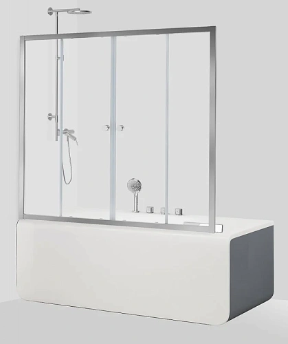 Шторка на ванну Aquanet Alfa 5 NAA6142 150, прозрачное стекло 00196042 Шторка на ванну Aquanet Alfa 5 NAA6142 150, прозрачное стекло 00196042