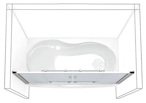 Шторка на ванну Aquanet AQ5 150, узорчатое стекло 00177003 Шторка на ванну Aquanet AQ5 150, узорчатое стекло 00177003