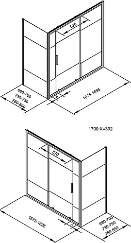 Шторка на ванну Aquanet Practic AE10-B-170H150U-CP, прозрачное стекло Шторка на ванну Aquanet Practic AE10-B-170H150U-CP, прозрачное стекло