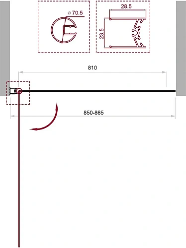 Шторка на ванну BelBagno UNO-V-1-85/150-C-Cr Шторка на ванну BelBagno UNO-V-1-85/150-C-Cr