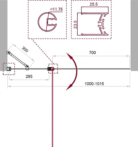 Шторка на ванну BelBagno UNO-V-11-100/150-C-Cr Шторка на ванну BelBagno UNO-V-11-100/150-C-Cr