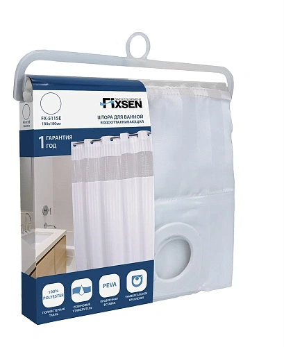 Шторка на ванну Fixsen Hotel FX-5115E прозрачная Шторка на ванну Fixsen Hotel FX-5115E прозрачная
