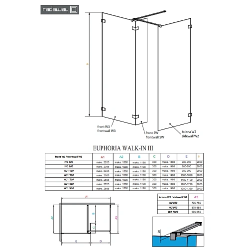 Шторка на ванну Radaway Euphoria Walk-in 383132-01-01 100 см Шторка на ванну Radaway Euphoria Walk-in 383132-01-01 100 см