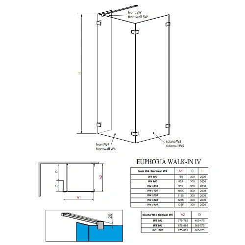 Шторка на ванну Radaway Euphoria Walk-in 383144-01-01 120 см Шторка на ванну Radaway Euphoria Walk-in 383144-01-01 120 см