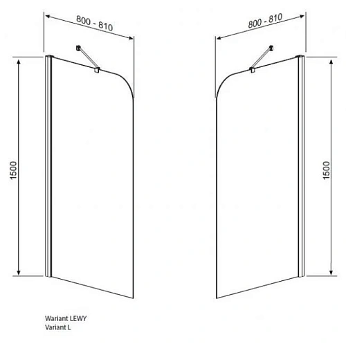 Шторка на ванну Radaway Torrenta PNJ 80 L 201101-101NL Шторка на ванну Radaway Torrenta PNJ 80 L 201101-101NL