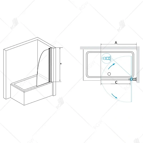 Шторка на ванну RGW SC-36 Screens 01113608-11 Шторка на ванну RGW SC-36 Screens 01113608-11