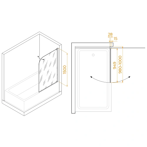 Шторка на ванну RGW Screens SC-01 1000 мм Easy Clean хром Шторка на ванну RGW Screens SC-01 1000 мм Easy Clean хром