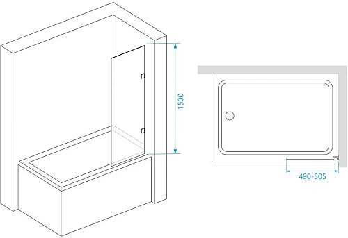 Шторка на ванну RGW Screens SC-056-2 3711056250-11 Шторка на ванну RGW Screens SC-056-2 3711056250-11
