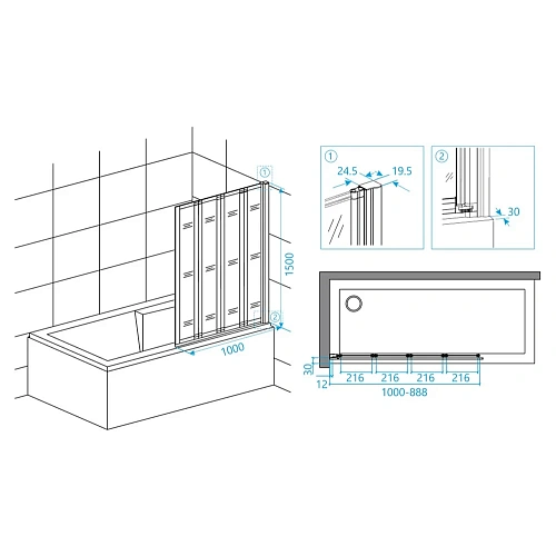 Шторка на ванну RGW Screens SC-23B 03112310-14 Шторка на ванну RGW Screens SC-23B 03112310-14