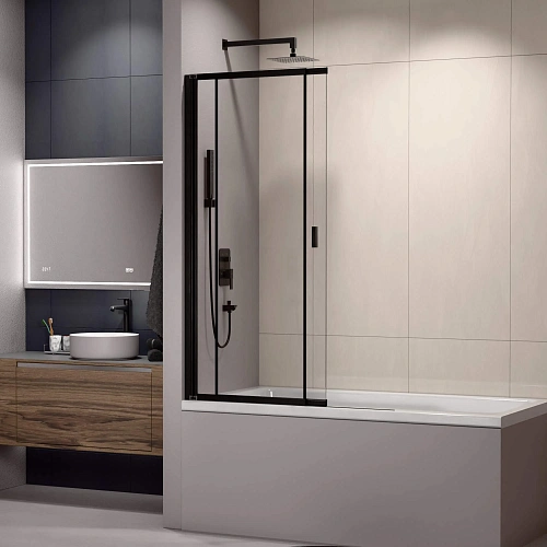 Шторка на ванну RGW Screens SC-40B 1000 мм Easy Clean черный Шторка на ванну RGW Screens SC-40B 1000 мм Easy Clean черный