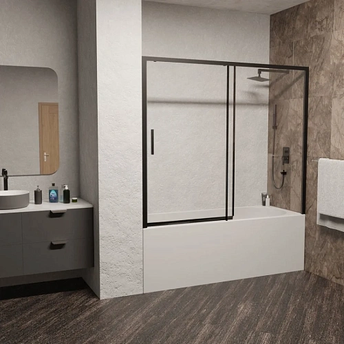 Шторка на ванну RGW Screens SC-45B 1700 мм Easy Clean черный Шторка на ванну RGW Screens SC-45B 1700 мм Easy Clean черный