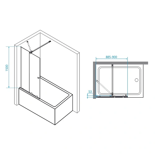 Шторка на ванну RGW Screens SC-46 06114609-11 Шторка на ванну RGW Screens SC-46 06114609-11