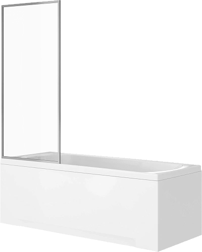 Шторка на ванну STWORKI Карлстад неподвижная, 70х140, профиль хром глянцевый, прозрачное стекло 5831 583132 Шторка на ванну STWORKI Карлстад неподвижная, 70х140, профиль хром глянцевый, прозрачное стекло 5831 583132