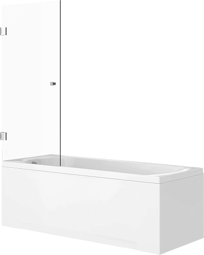 Шторка на ванну STWORKI Ольборг распашная, 70х140, профиль хром глянцевый, прозрачное стекло 583125 Шторка на ванну STWORKI Ольборг распашная, 70х140, профиль хром глянцевый, прозрачное стекло 583125