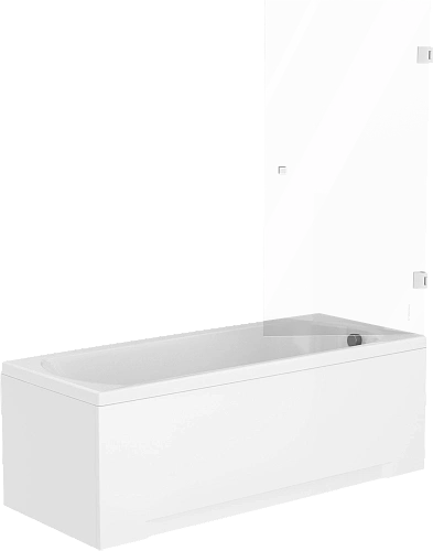 Шторка на ванну STWORKI Ольборг распашная, 70х140, профиль хром глянцевый, прозрачное стекло 583125 Шторка на ванну STWORKI Ольборг распашная, 70х140, профиль хром глянцевый, прозрачное стекло 583125