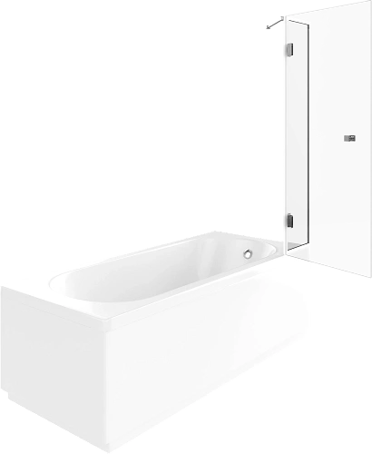 Шторка на ванну STWORKI Орхус распашная, 90 (30х60), профиль хром глянцевый, прозрачное стекло 58309 583091 Шторка на ванну STWORKI Орхус распашная, 90 (30х60), профиль хром глянцевый, прозрачное стекло 58309 583091