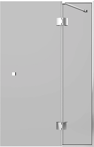 Шторка на ванну STWORKI Орхус распашная, 90 (30х60), профиль хром глянцевый, тонированное стекло 583 583092 Шторка на ванну STWORKI Орхус распашная, 90 (30х60), профиль хром глянцевый, тонированное стекло 583 583092