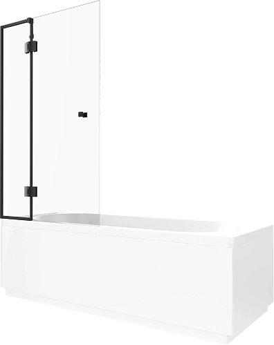 Шторка на ванну STWORKI Орхус распашная, 90 (30х60), профиль черный матовый, прозрачное стекло 58308 583088 Шторка на ванну STWORKI Орхус распашная, 90 (30х60), профиль черный матовый, прозрачное стекло 58308 583088