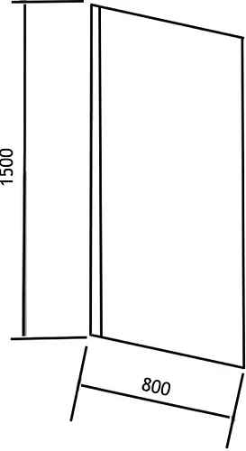 Шторка на ванну STWORKI Стокгольм GV-861 MT 80х150 см, профиль черный матовый 449678 Шторка на ванну STWORKI Стокгольм GV-861 MT 80х150 см, профиль черный матовый 449678