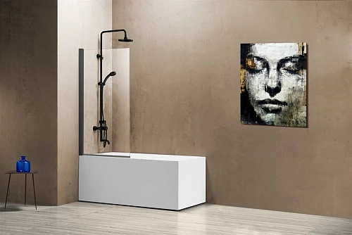 Шторка на ванну Vincea VSB-11800CLGM, 800x1400, вороненая сталь, стекло прозрачное Шторка на ванну Vincea VSB-11800CLGM, 800x1400, вороненая сталь, стекло прозрачное