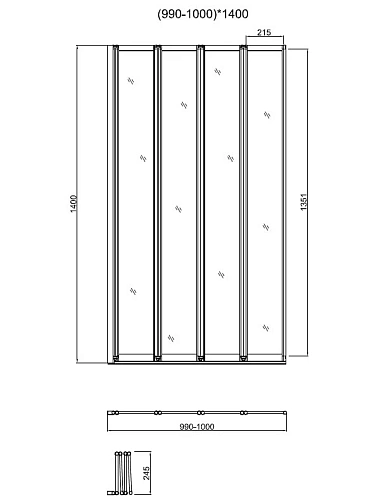 Шторка на ванну Vincea VSB-31100CL, 1000*1400, хром, стекло прозрачное Шторка на ванну Vincea VSB-31100CL, 1000*1400, хром, стекло прозрачное