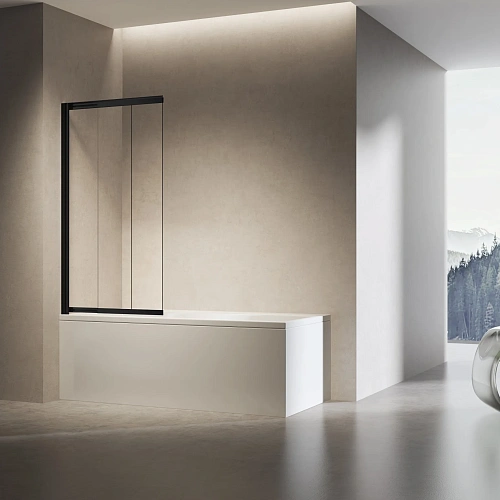 Шторка на ванну Vincea VSB-6E900CLB-L, 900x1400, черный, стекло прозрачное, левая Шторка на ванну Vincea VSB-6E900CLB-L, 900x1400, черный, стекло прозрачное, левая