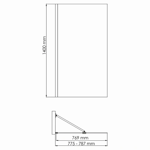 Шторка на ванну WasserKRAFT Aisch 55P01-80 Fixed золото Шторка на ванну WasserKRAFT Aisch 55P01-80 Fixed золото