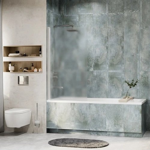 Шторка на ванну WasserKRAFT Berkel 48P01-80LM Matt glass хром Шторка на ванну WasserKRAFT Berkel 48P01-80LM Matt glass хром