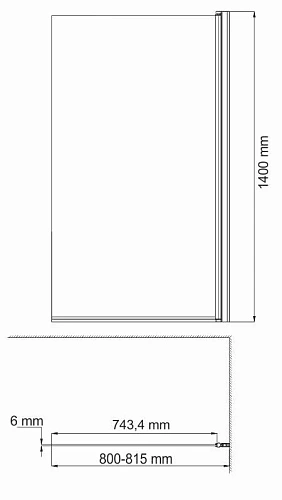 Шторка на ванну WasserKRAFT Berkel 48P01-80RM Matt glass хром Шторка на ванну WasserKRAFT Berkel 48P01-80RM Matt glass хром