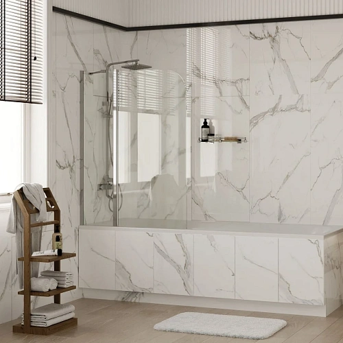 Шторка на ванну WasserKRAFT Leine 35P02-110 Fixed хром Шторка на ванну WasserKRAFT Leine 35P02-110 Fixed хром