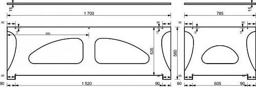 Экран для ванны фронтальный Aquanet Bright Stone 170х60 AQ-00332881 Экран для ванны фронтальный Aquanet Bright Stone 170х60 AQ-00332881