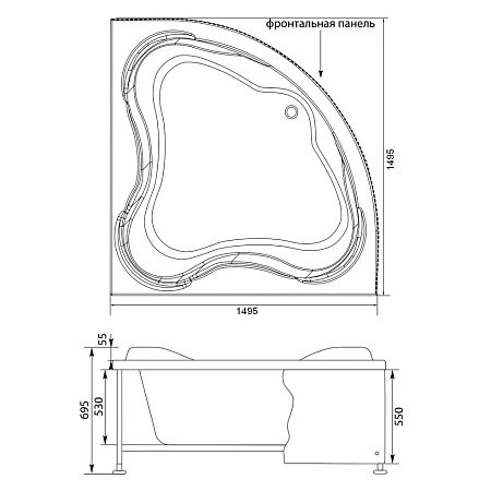 Экран для ванны фронтальный Aquanet Flores 150 00176551 Экран для ванны фронтальный Aquanet Flores 150 00176551