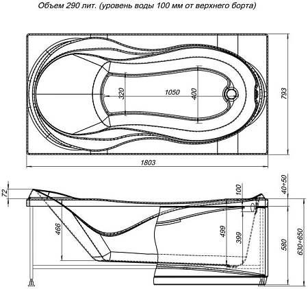 Экран для ванны фронтальный Aquanet Grenada 180 00139574 Экран для ванны фронтальный Aquanet Grenada 180 00139574