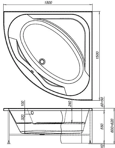 Экран для ванны фронтальный Aquanet Vista 150 00254383 Экран для ванны фронтальный Aquanet Vista 150 00254383
