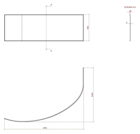 Экран для ванны фронтальный Astra-Form Анастасия L 178380 Экран для ванны фронтальный Astra-Form Анастасия L 178380