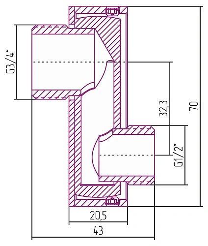 Эксцентрик Сунержа TUBE нар. р. G 1/2 / нар. р. G 3/4 смещение 32 мм / 2 шт 12-1507-0005 Белый Эксцентрик Сунержа TUBE нар. р. G 1/2 / нар. р. G 3/4 смещение 32 мм / 2 шт 12-1507-0005 Белый