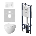 Комплект инсталляции AM.PM Spirit V2.0 IS100101.701700 MasterFit с клавишей L белый с унитазом Spirit V2.0 FlashClean с си Комплект инсталляции AM.PM Spirit V2.0 IS100101.701700 MasterFit с клавишей L белый с унитазом Spirit V2.0 FlashClean с си