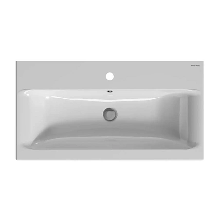 Раковина AM.PM Gem M90WCC0802WG мебельная, керамическая, 80 см, встроенная, белый, глянец