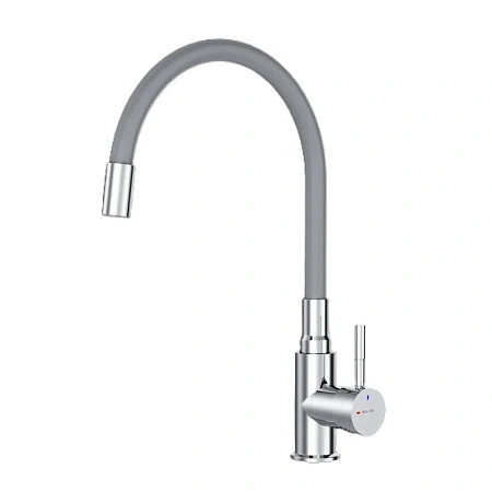 Смеситель для кухни AM.PM X-Joy S F85B07605 S с гибким изливом, серый/хром