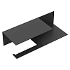 Держатель туалетной бумаги Boheme Qubic 10721-2-B Black c полкой