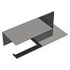 Держатель туалетной бумаги Boheme Qubic 10721-2-SGM Shine Gun Metal c полкой