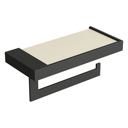 Держатель туалетной бумаги Boheme Qubic 10721-B Black c крышкой Держатель туалетной бумаги Boheme Qubic 10721-B Black c крышкой
