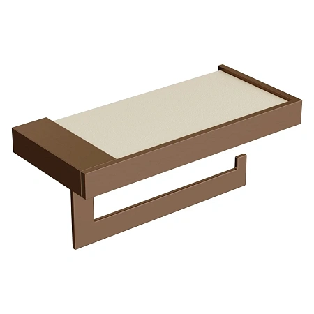Держатель туалетной бумаги Boheme Qubic 10721-BRB Brushed Bronze c крышкой